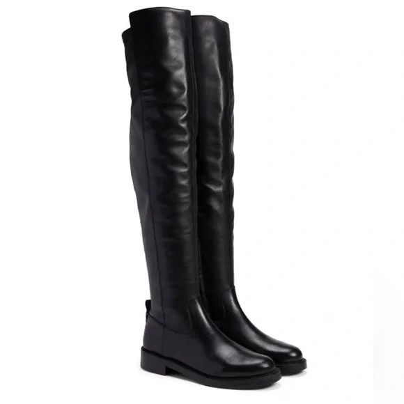 Sam Edelman Narisa Over The Knee Boots Black Leather Low Heel Classic! Size 6.5 - Picture 9 of 9